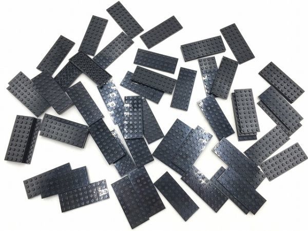 Z-134　レゴバラパーツ　大きめプレートパーツ　4 x 10　黒/ブラック18　まとめてセット　60サイズ_画像1