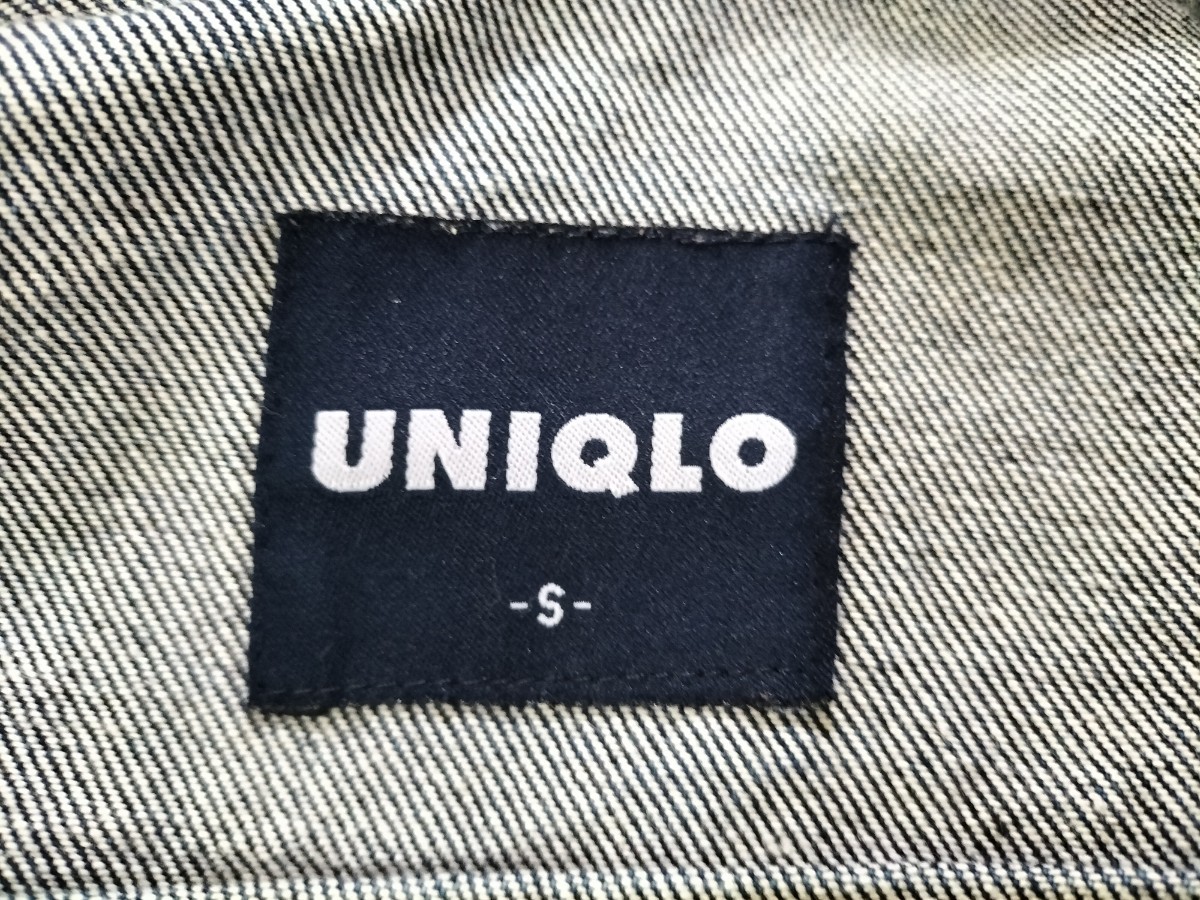 希少 紺タグ UNIQLO Gジャン Sサイズ ビンテージ オールド ユニクロ 90' 大きめサイズ デニムジャケット 055_画像2