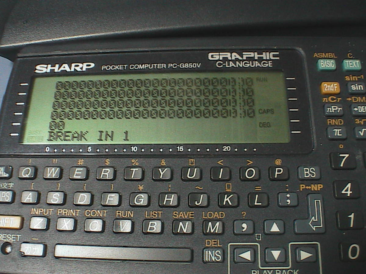 シャープ　ポケコン　PC-G850V　液晶難ありA　なんとか使えます　送料込み_画像2