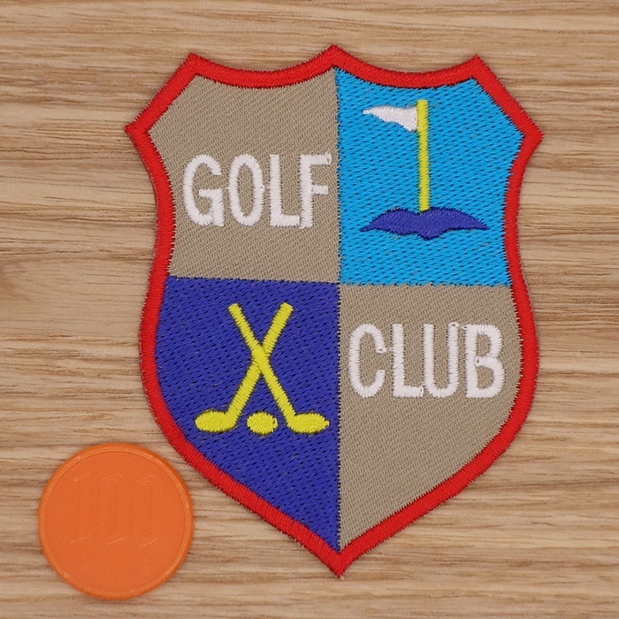 【Ｍサイズ】アイロンワッペン NO.1222 ＧＯＬＦ ＣＬＵＢ ゴルフ ゴルフクラブ アップリケ 【郵便定形】_Ｍサイズです。