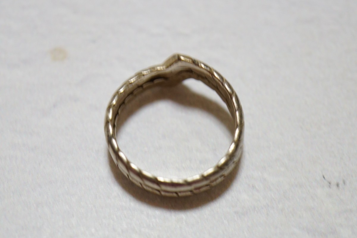 123 7金 シルバー リング 指輪 約14.5号 ヴィンテージ アクセサリー SILVER 925 K7刻印 ビンテージ アンティーク シルバーリング 装飾品_画像5