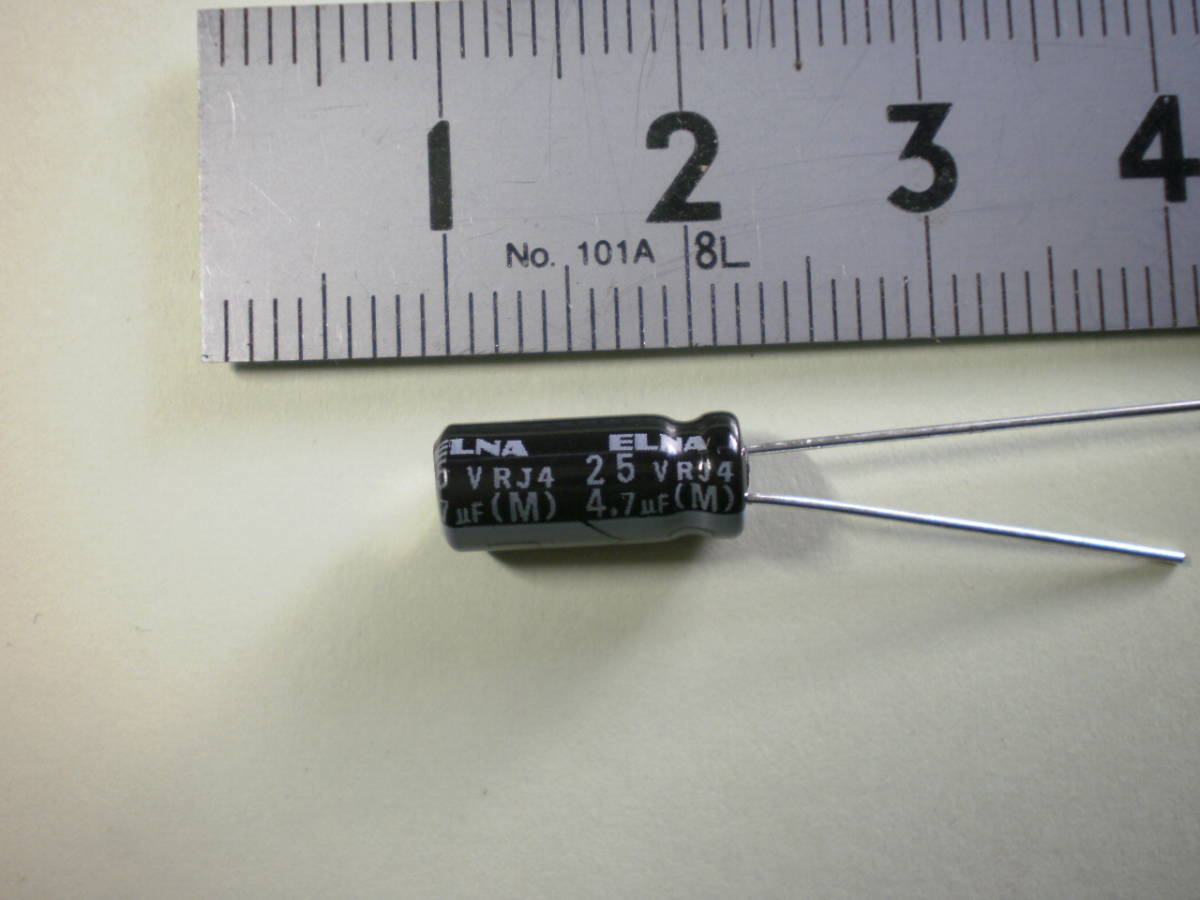 電解コンデンサー 4.7μF 25V　105℃　 ELNA　　5個セット　未使用品　【複数セット有】【管47-2】_画像1