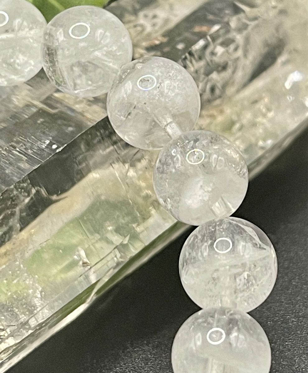 パワーストーン　天然石　ラビットヘアファントム水晶　10㎜珠　ブレスレット　新品