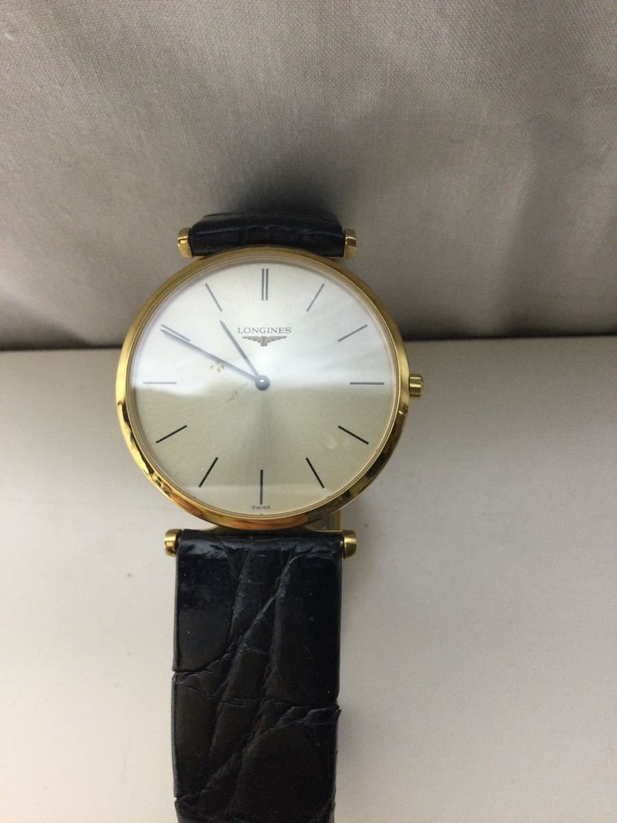 & LONGINES ロンジン ゴールド グランドクラシック　不動品 クオーツ メンズ腕時計　L4.709.2 電池切れ　中古品_画像1