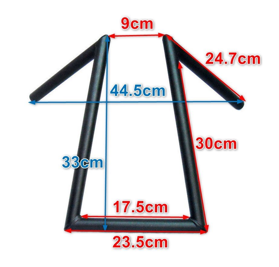 汎用品 7/8インチ 22.2mm ナロー Zバー ロボハン ロボットハンドル アタックバー ハンドルバー チョッパー モンキー エイプ 93_画像2