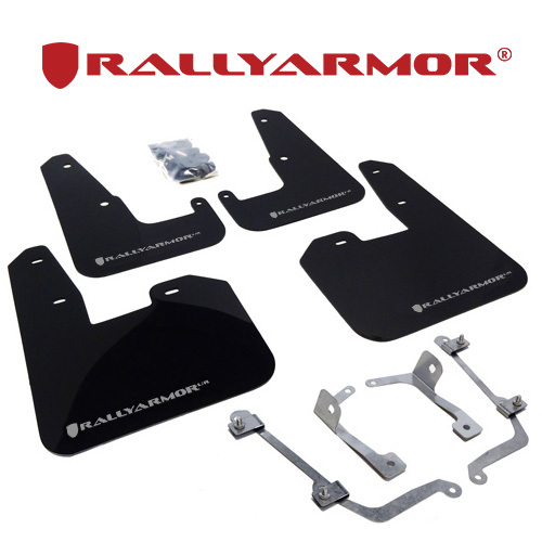 Rally Armor 2007-2014 スバル インプレッサ WRX STI 5HB GRB GRF マッドフラップ ブラック/シルバー 正規輸入品_画像1