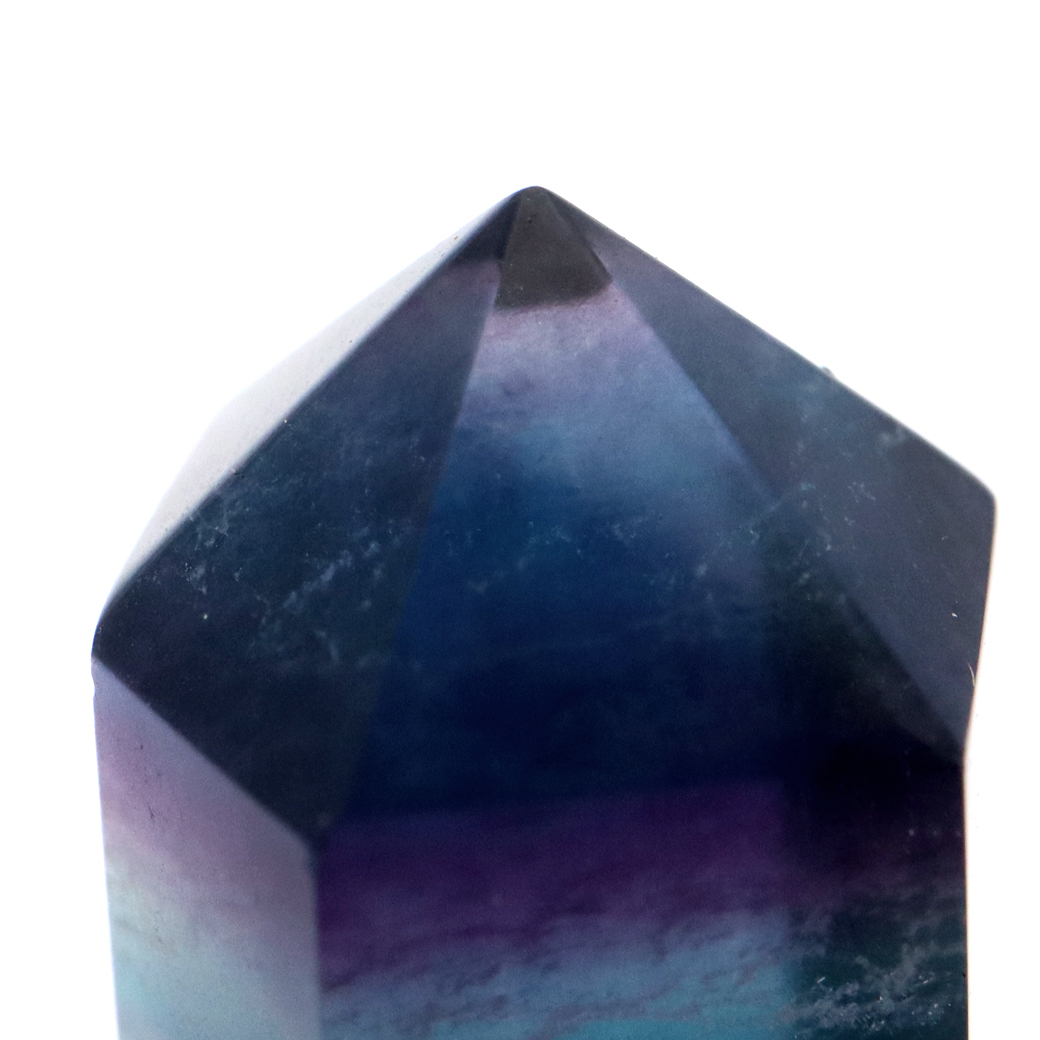 レインボー フローライト 六角柱 Mサイズ ポイント マルチカラー 天然石 置き物 蛍石 Rainbow Fluorite_画像4