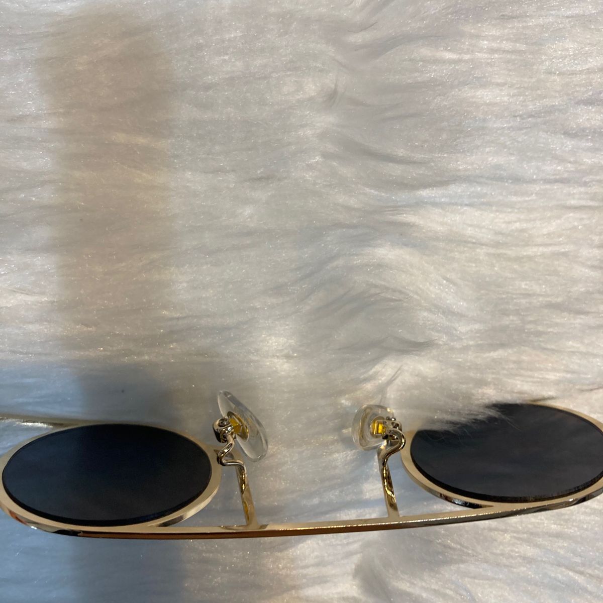 61丸メガネ眼鏡サングラス黒ブラック金ゴールドレトロ個性的めがねラウンド ヴィンテージ ミリタリー風