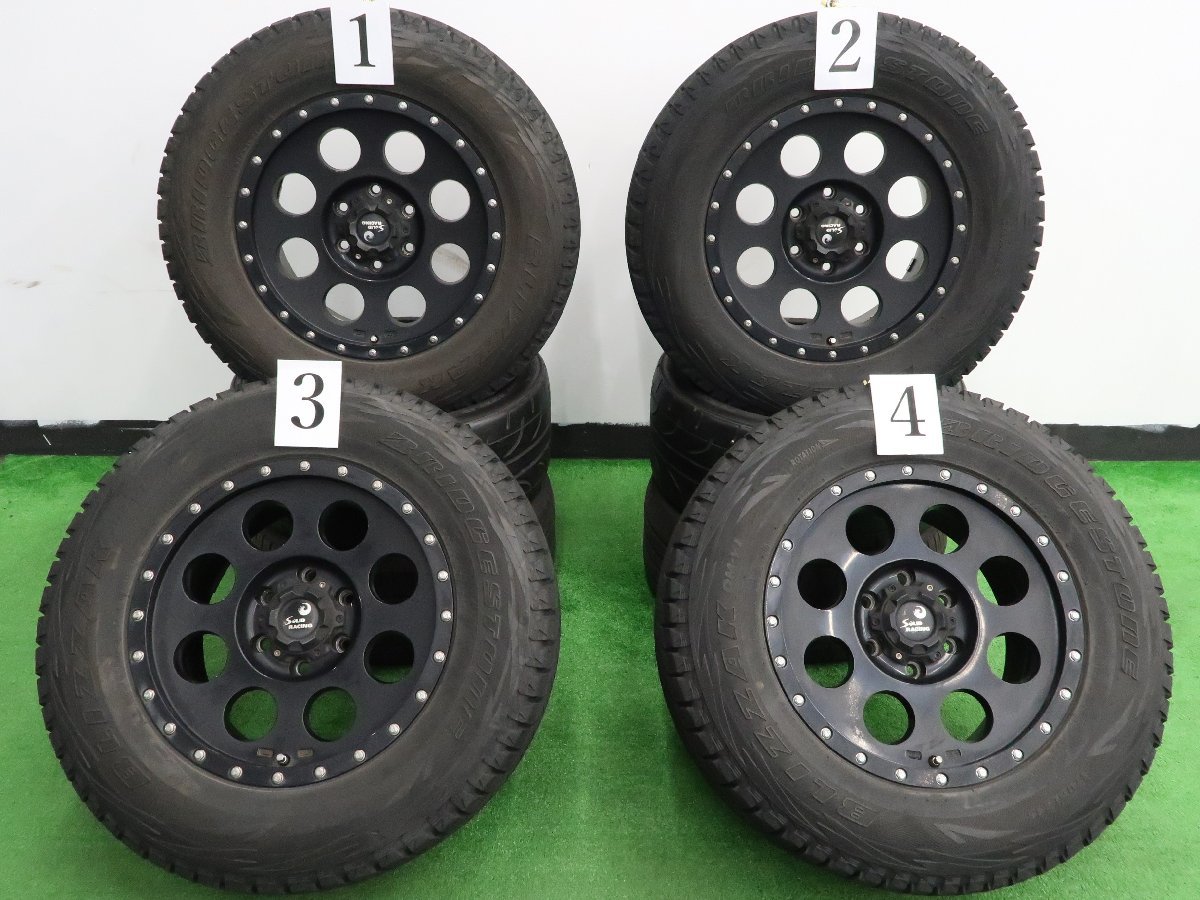 4本 SOLID RACING 17インチ 8J +20 スタッドレス ブリヂストン ブリザック 265/65R17 タイヤおまけ プラド 150 120 ハイラックス サーフ_配送料金は下記をご確認下さい。