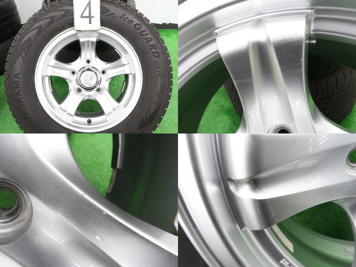 4本 weds ADVENTURE 15インチ 6J ±0 5H 139.7 スタッドレス ヨコハマ アイスガード G075 2020年 195/80R15 スズキ ジムニー シエラ JB74_画像5