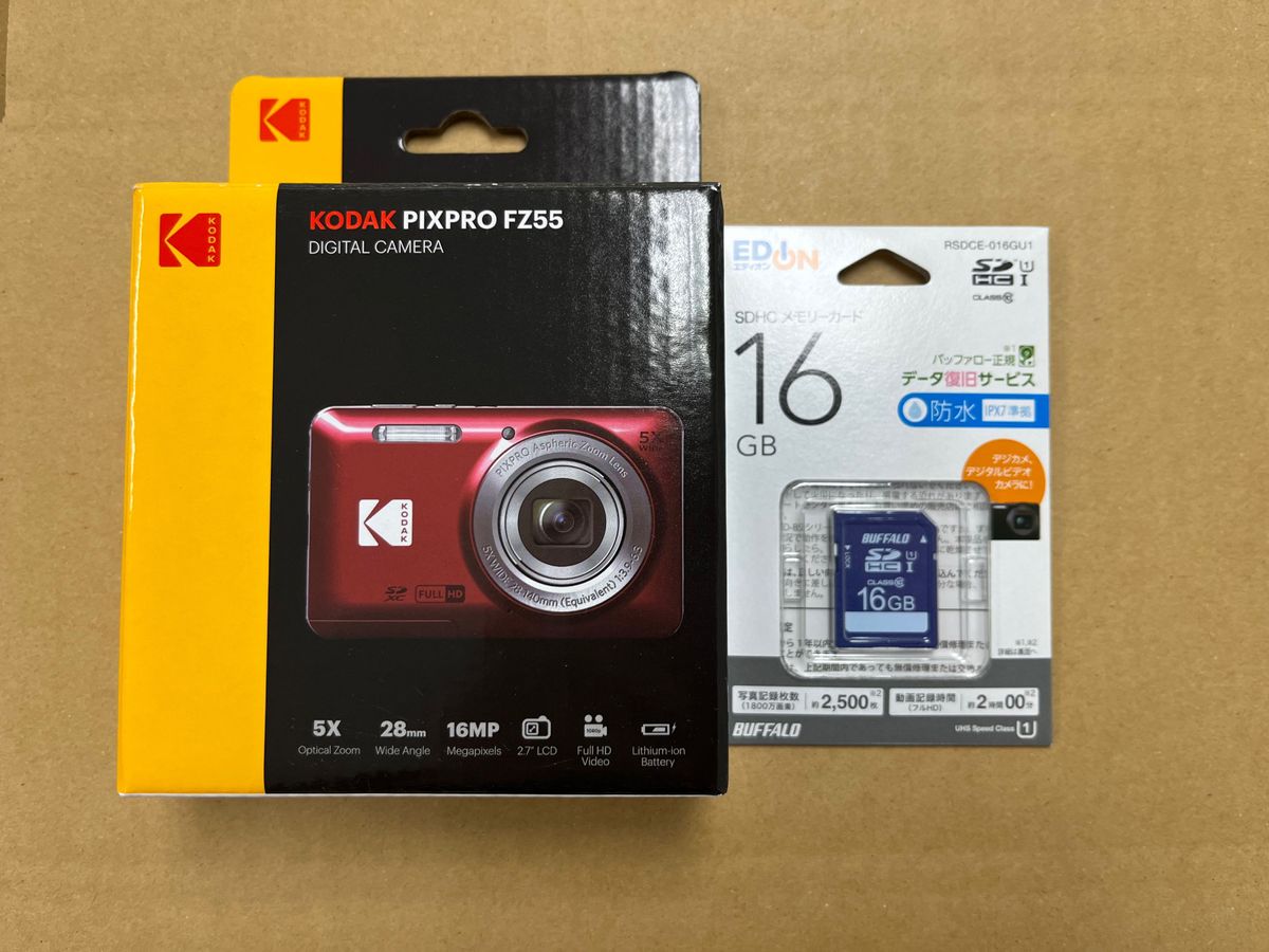 新品未開封】コダック kodak デジタルカメラ FZ55BK ブラック SD 新品未開封】コダック kodak デジタルカメラ FZ55BK ブラック SD