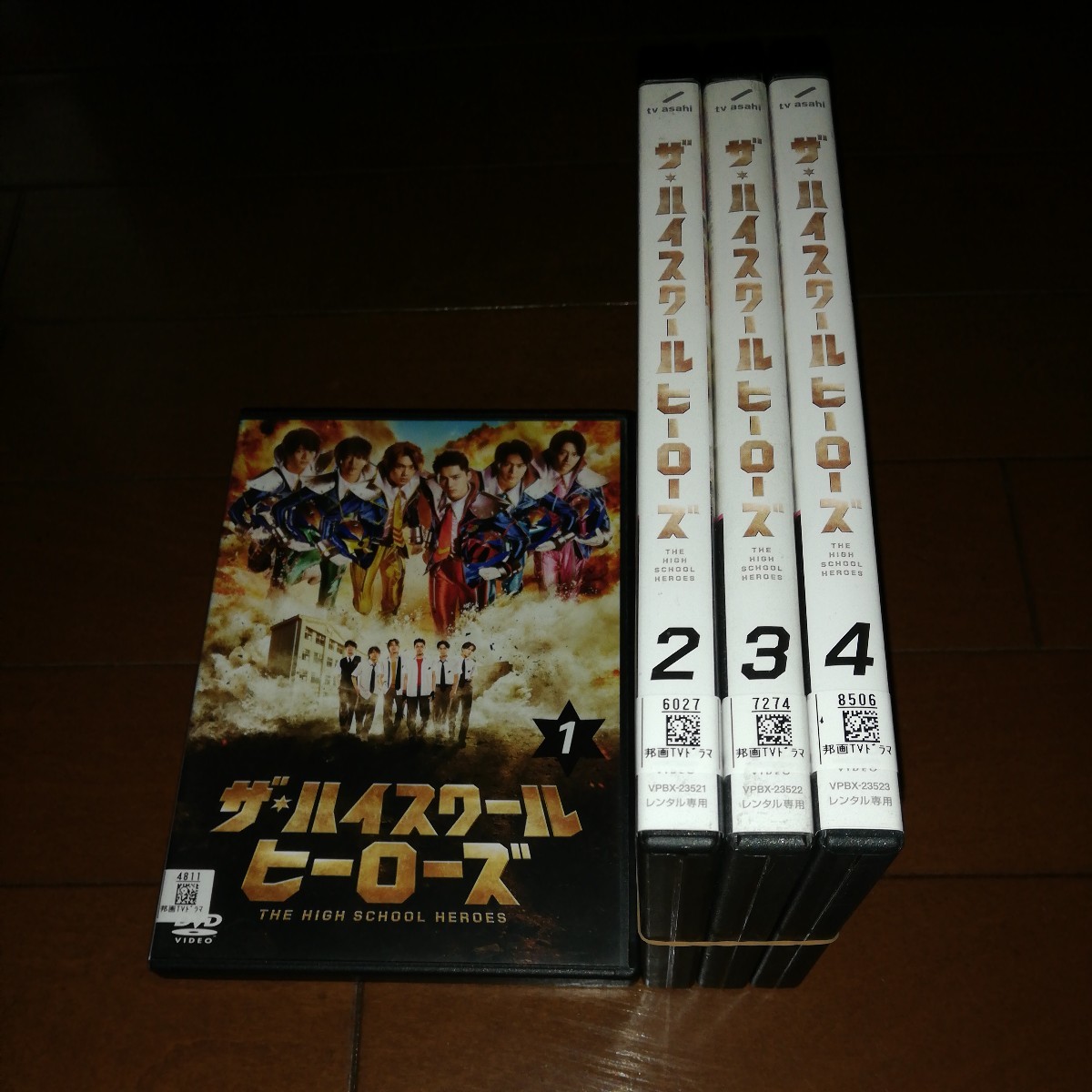 'ザ・ハイスクールヒーローズ DVD、全４巻'美少年、中山美穂、柳葉敏郎