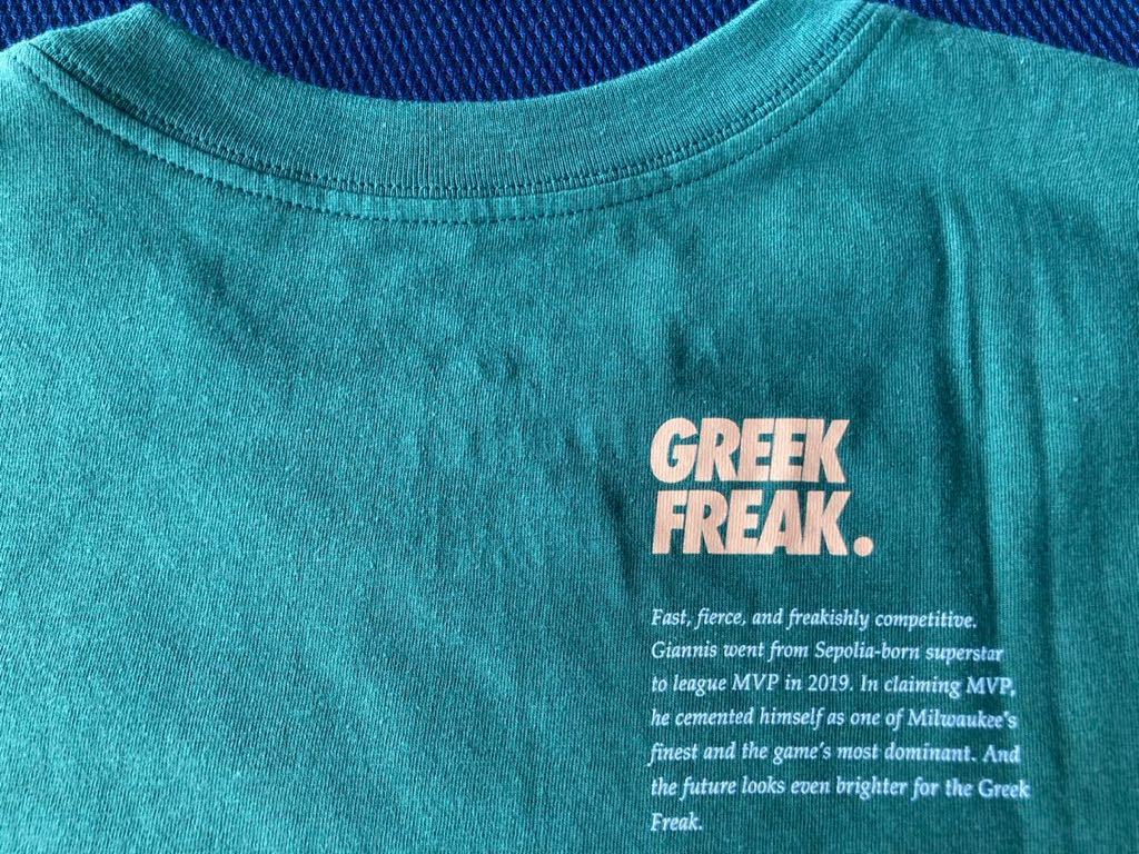 送料無料　匿名発送　未使用★NIKEナイキ　ヤニス　アデトクンボ　GREEK FREAK　バスケットボール　NBA　Tシャツ　Mサイズ　身幅約50㎝　★_画像6