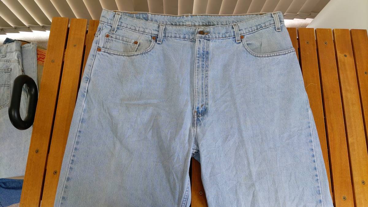 98年製 90's メキシコ製 ビンテージ Levi's リーバイス 505 デニムストレートパンツ ジーンズ W42L32 ボタン裏116 古着卸まとめブランド501_画像5