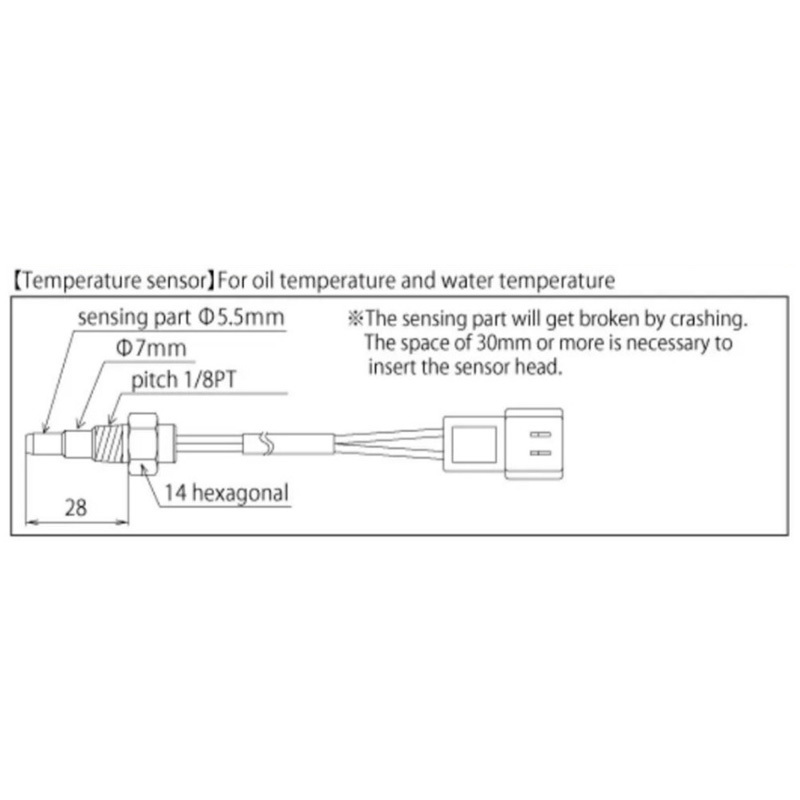 デフィ 油温計 defi 温度センサー 水温計センサー PDF00903S advance cr bf リンク Defi-Link RacerGauge DIN-Gauge トラスト 互換 _画像8