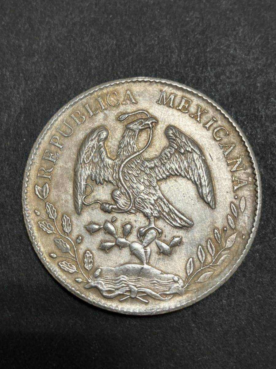 メキシコ 8レアル銀貨 改三分定銀 26.47グラム貿易銀 大型銀貨 _画像2