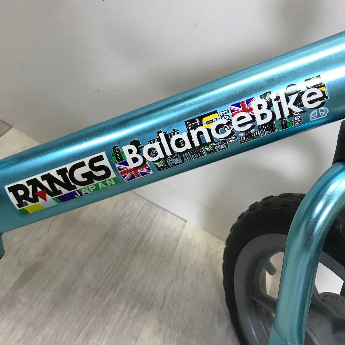 812 ラングス ジャパン バランスバイク アルミニウムボディ ブルー キックバイク 子供 自転車 _画像7