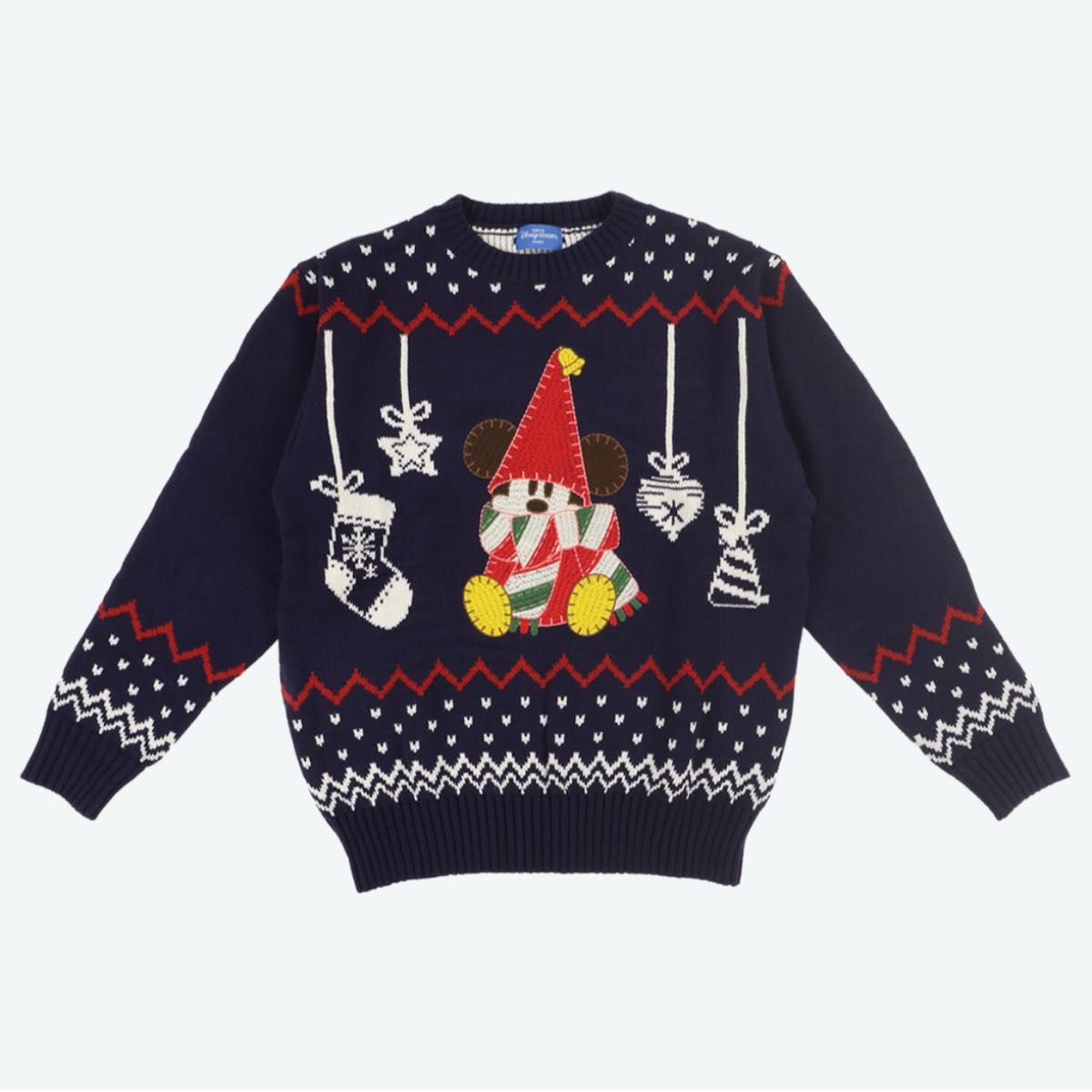 新品タグ付】ディズニークリスマス リルリンリン セーター 紺 新品タグ付】ディズニークリスマス リルリンリン セーター 紺