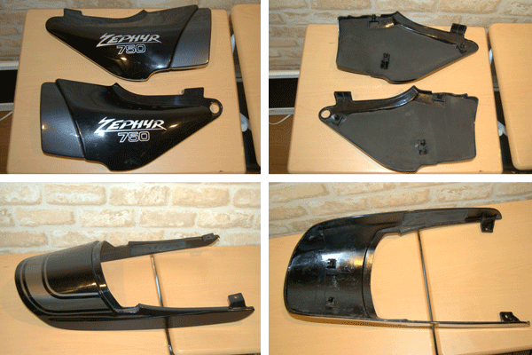  Zephyr 750 RS# оригинальный экстерьер комплект # редкий распроданный * топливный бак ржавчина нет!! покраска . дефект иметь * старый машина *Kawasaki/ Kawasaki 