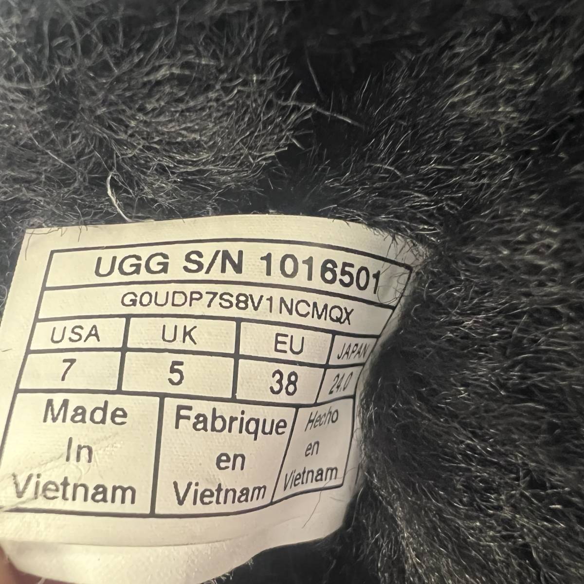 UGG アグ　ブーツ　US7　24㎝　バックリボン　F27018C　S/N1016501_画像10