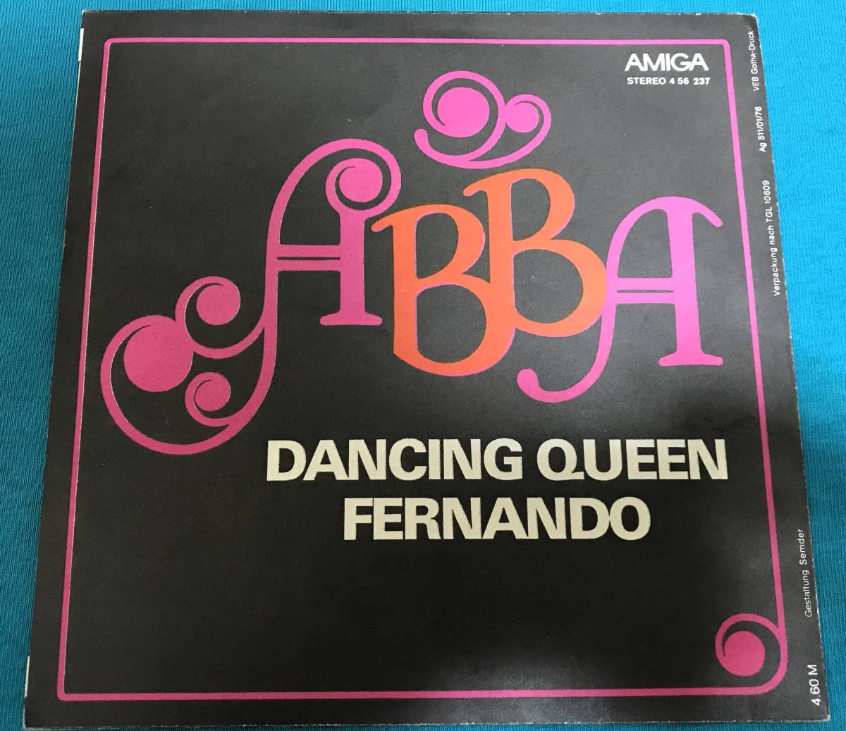 7~*ABBA / Dancing Queen GDR запись AMIGA 4 56 237 Восточная Германия . собственный jacket 