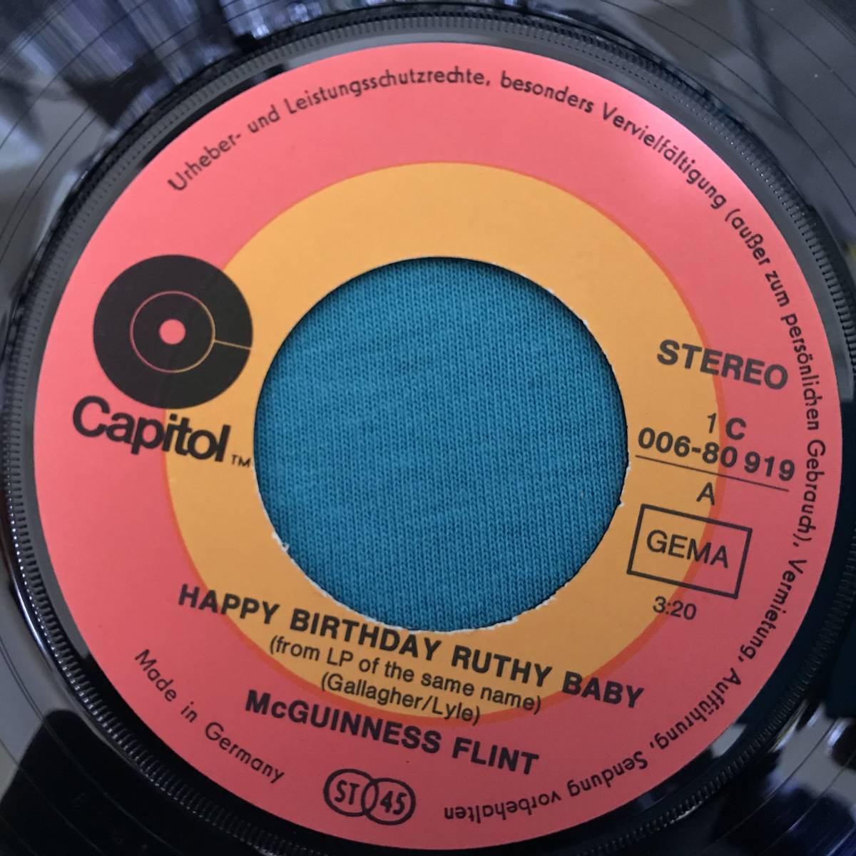 7”●McGuinness Flint / Happy Birthday Ruthy Baby GERオリジナル盤 1C 006-80 919_画像3