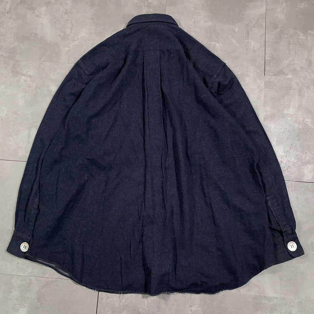 超希少　COMME des GARCONS HOMME コムデギャルソンオム■AD表記なし 80s 川久保オム■でかボタン グラデーション■長袖シャツ■アーカイブ_画像2