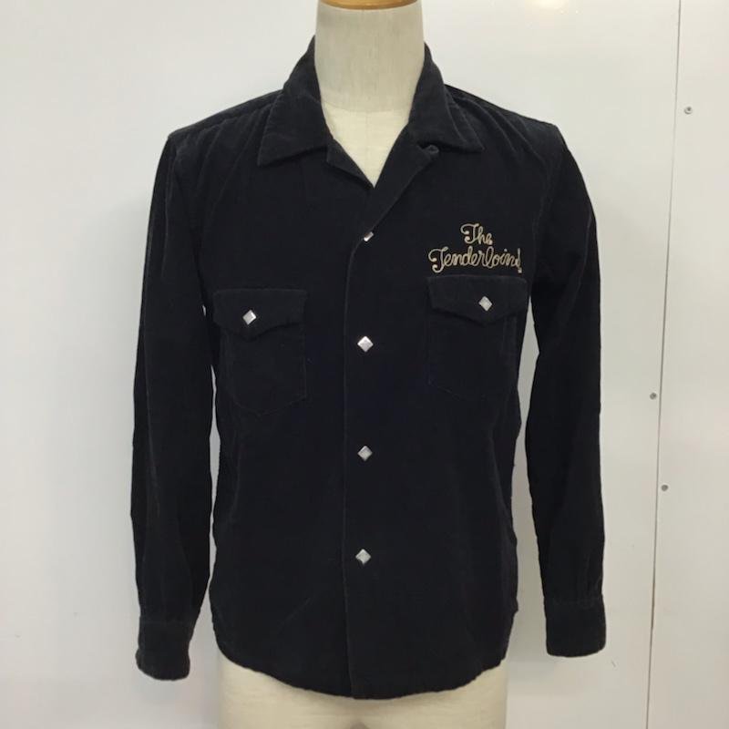 TENDERLOIN XS テンダーロイン シャツ、ブラウス 長袖 コーデュロイ オープンカラー Shirt Blouse 黒 / ブラック / 10071032