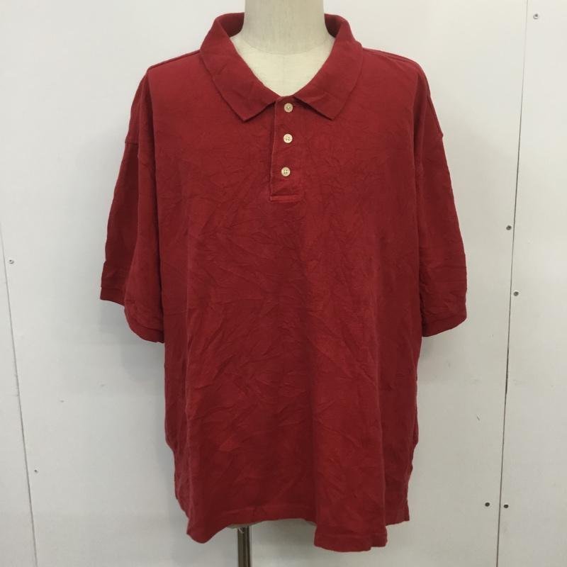 USED 表記無し 古着 ポロシャツ 半袖 3X Polo Shirt 赤 / レッド / 10069968_画像1