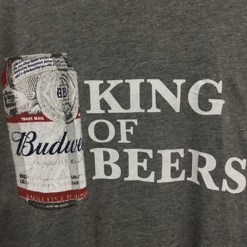 USED XL 古着 Tシャツ 半袖 クルーネック KING OF BEERS ビール ロゴ T Shirt 灰 / グレー / 10063275_画像7