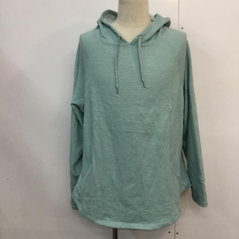 USED 表記無し 古着 パーカー 長袖 プルオーバー フーディー 裏起毛 Hooded Sweatshirt Hoodie 水色 / ライトブルー / 10059521_画像1