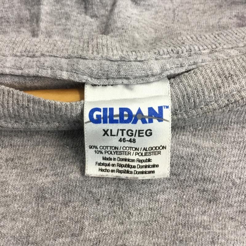 GILDAN XL ギルダン Tシャツ 半袖 クルーネック バックプリント 胸ポケット T Shirt 灰 / グレー / 10063218_画像8