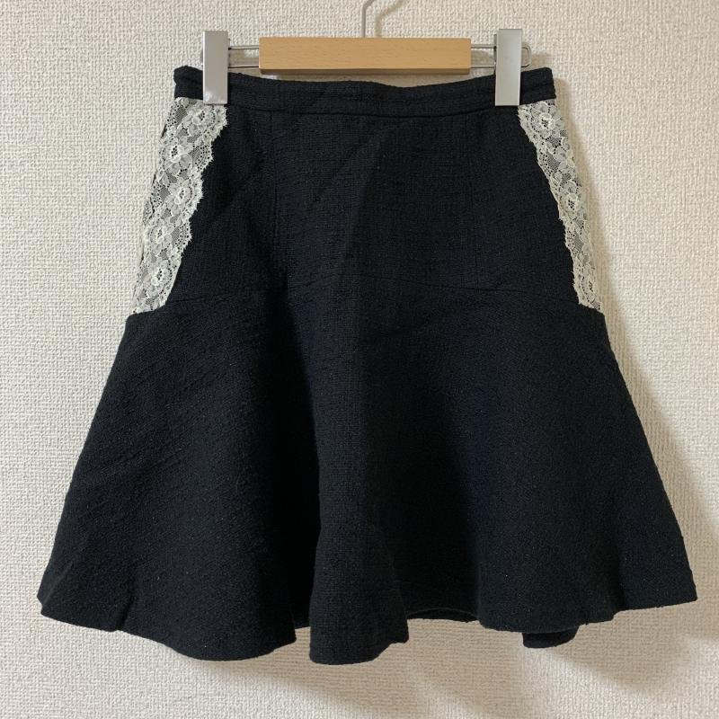 LAISSE PASSE 38 レッセパッセ スカート ミニスカート ツイード/レース Skirt Mini Skirt Short Skirt 黒 / ブラック / 10036625_画像1