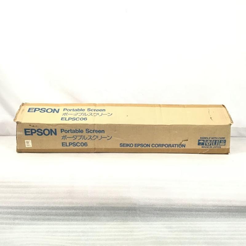 【未使用中古品】 エプソン / EPSON プロジェクターポータブルスクリーン ELPSC06 壁面取付式50インチ 2300g 4:3 30015240