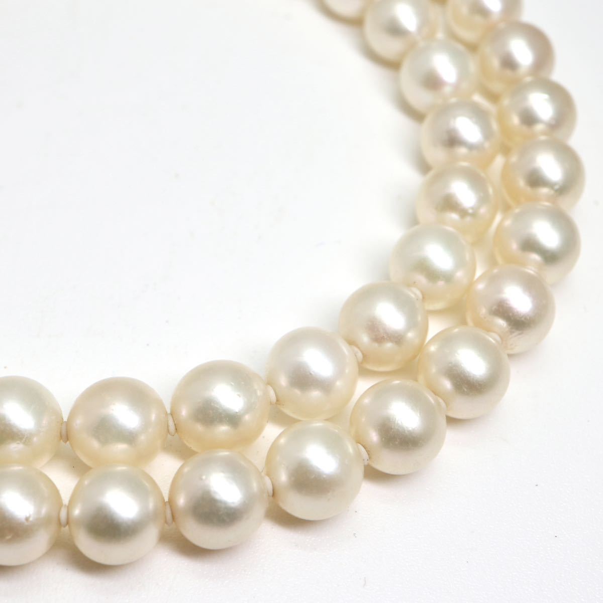 高品質!!●アコヤ本真珠ネックレス●d 25.5g 44cm 6.0-6.5mm珠 パール pearl necklaces silver ジュエリー DG0/EA0_画像4