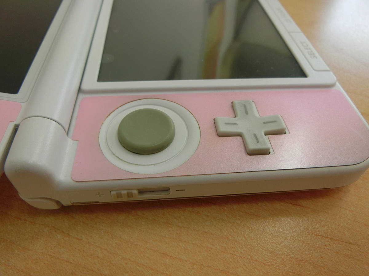 (4037) Nintendo 3DS LL SPR-001 任天堂 ピンク × ホワイト 本体 詳細不明_画像5
