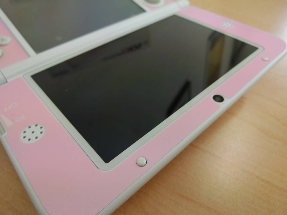 (4037) Nintendo 3DS LL SPR-001 任天堂 ピンク × ホワイト 本体 詳細不明_画像7