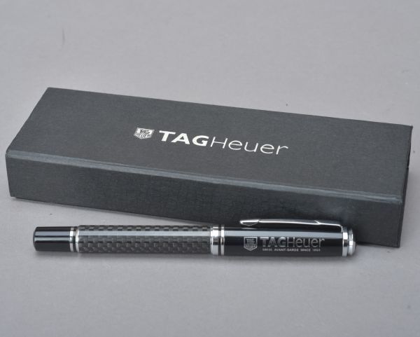 100円～ 未使用 TAGHeuer タグホイヤー ボールペン 非売品 ブラック 筆記 文具 事務 筆記具 ケース付き ＃60※0101-26/k.c_画像1