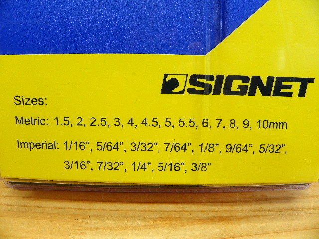 シグネット ミリ＆インチ ヘックス レンチ 25点セット L型六角棒レンチ SIGNET 35065_画像2