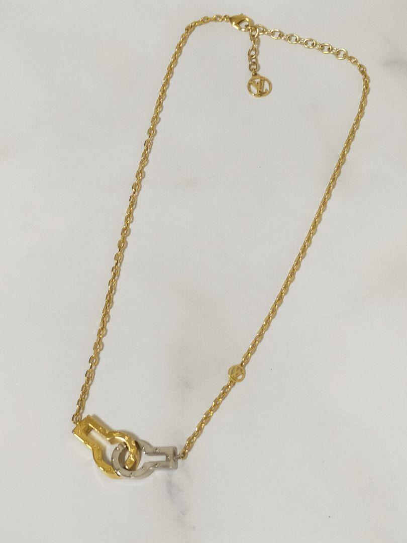【中古】TK354 ルイヴィトン M64887 コリエ ツインロックス ネックレス