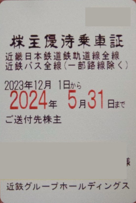 レターパックプラス送料込即決！近畿日本鉄道・近鉄バス　電車全線　株主優待乗車証　定期型フリーパス_画像1