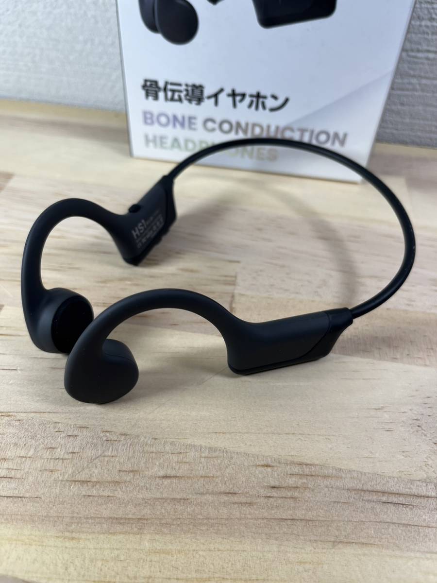 【一円スタート】HS1 骨伝導 イヤホン bluetooth マイク付き ワイヤレス こつでんどう ぶるーとぅーす 防水 スポーツ「1円」URA01_1533_画像1