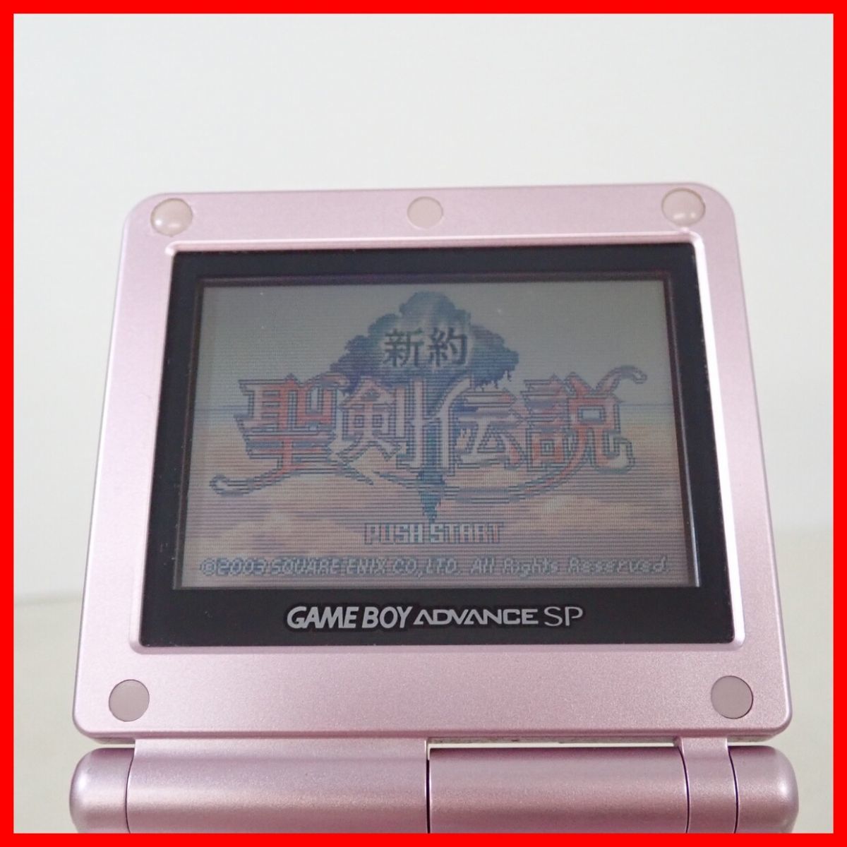 動作品 GBASP ゲームボーイアドバンスSP パールピンク 本体 AGS-001 + ソフト 新約 聖剣伝説 まとめてセット 任天堂 Nintendo【10_画像5