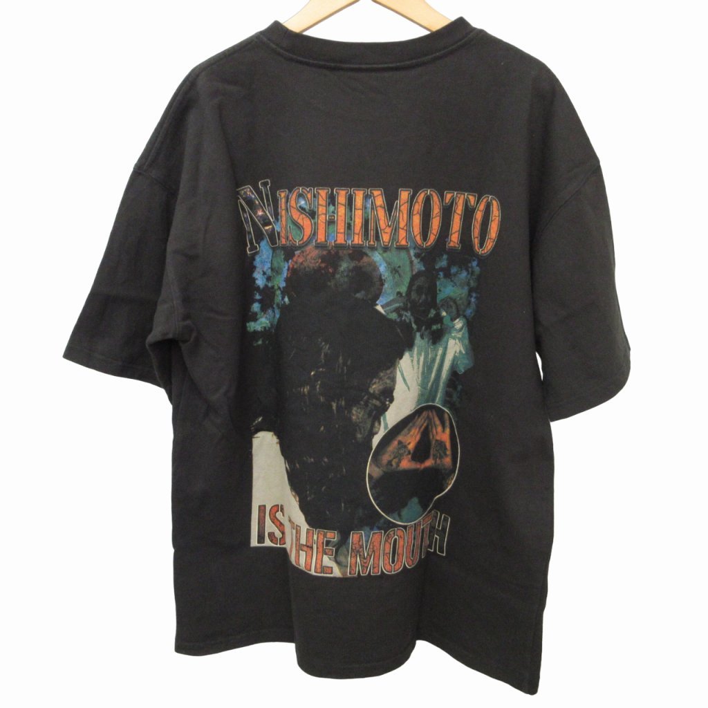 ニシモトイズザマウス NISHIMOTO IS THE MOUTH 美品 ラップTシャツ カットソー プリント 半袖 黒 ブラック L 1108 メンズ_画像2