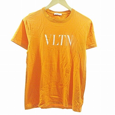 メーカー包装済】 オレンジ 半袖 カットソー Tシャツ VLTNロゴ 01