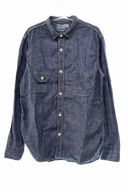 TCBジーンズ TCB JEANS Catlight Shirts CHAMBRAY ワークシャンブレーシャツ 40【ブランド古着ベクトル】231114 メンズ_画像1