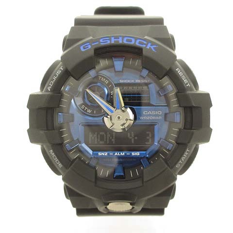 カシオジーショック CASIO G-SHOCK GA-710-1A2JF GARISH COLOR 腕時計 アナデジ ブルー ブラック 美品 メンズ_画像1