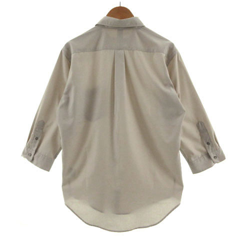  Takeo Kikuchi TAKEO KIKUCHI shirt 7 minute sleeve simple .poke beige group gray juS men's 