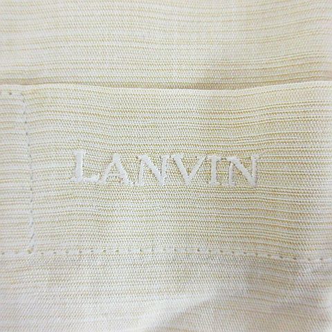ランバン LANVIN CLASSIQUE シャツ 半袖 胸ポケット ロゴ イエロー系 ※EKM メンズ_画像5