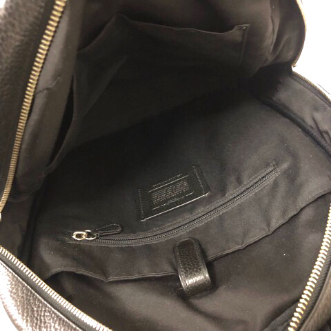 コーチ COACH F72082 HAMILTON ハミルトン ペブルドレザー バックパック デイバッグ リュックサック ロゴ 黒 ブラック メンズ_画像7